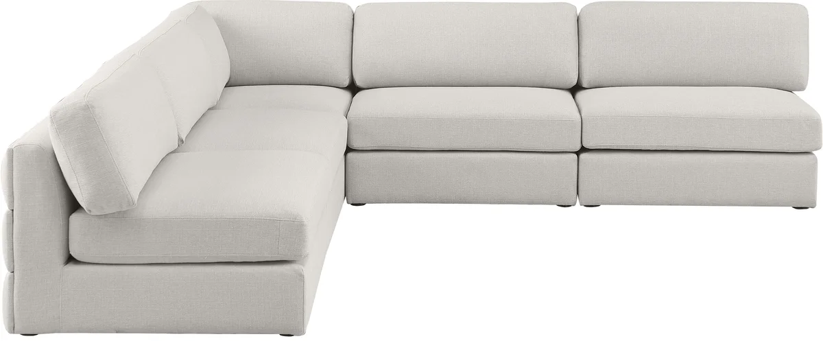 Beckham - 5 Piece Modular Corner Armless Sectional - Beige