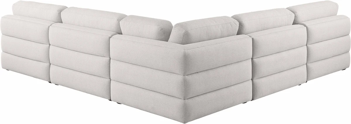 Beckham - 5 Piece Modular Corner Armless Sectional - Beige