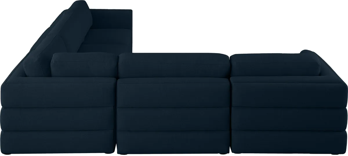 Beckham - 5 Piece Modular Corner Sectional - Navy