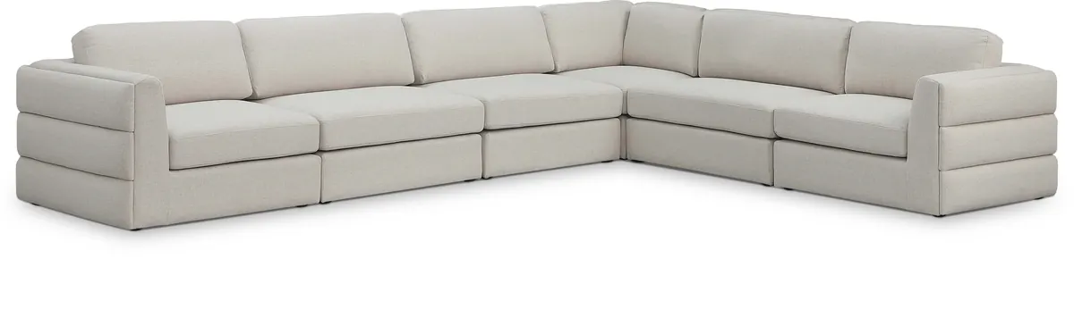 Beckham - 6 Piece Modular Corner Sectional - Beige