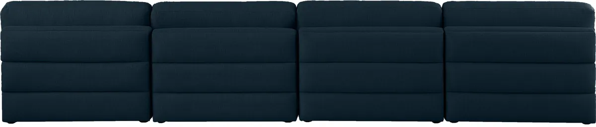 Beckham - Modular 4 Seat Armless Sofa - Navy