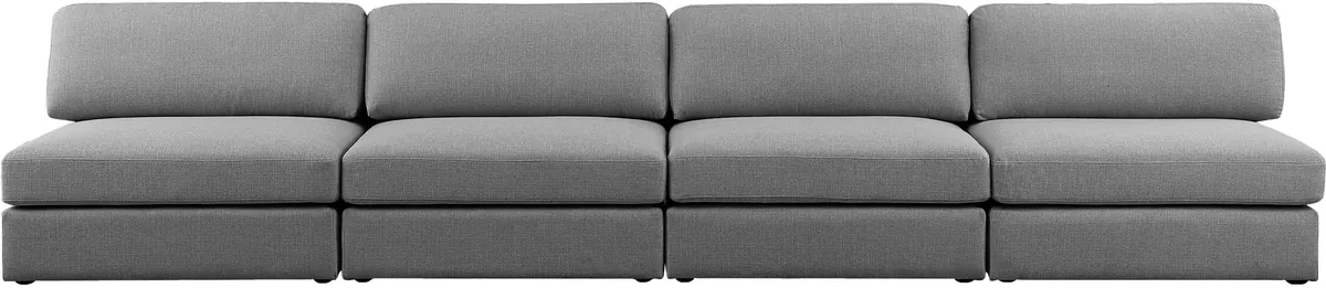 Beckham - Modular 4 Seat Armless Sofa - Gray