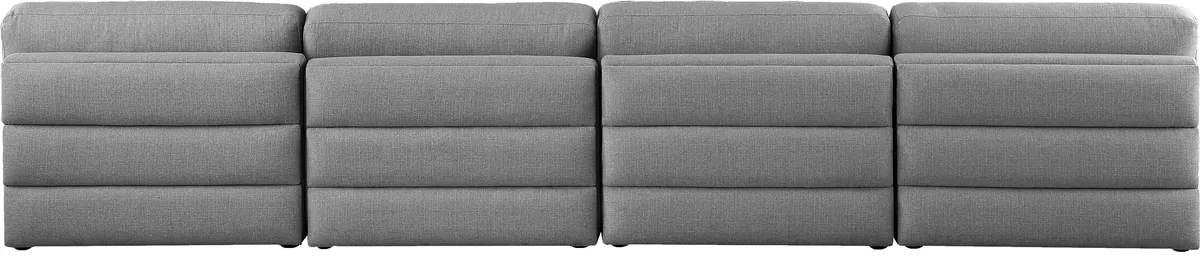 Beckham - Modular 4 Seat Armless Sofa - Gray