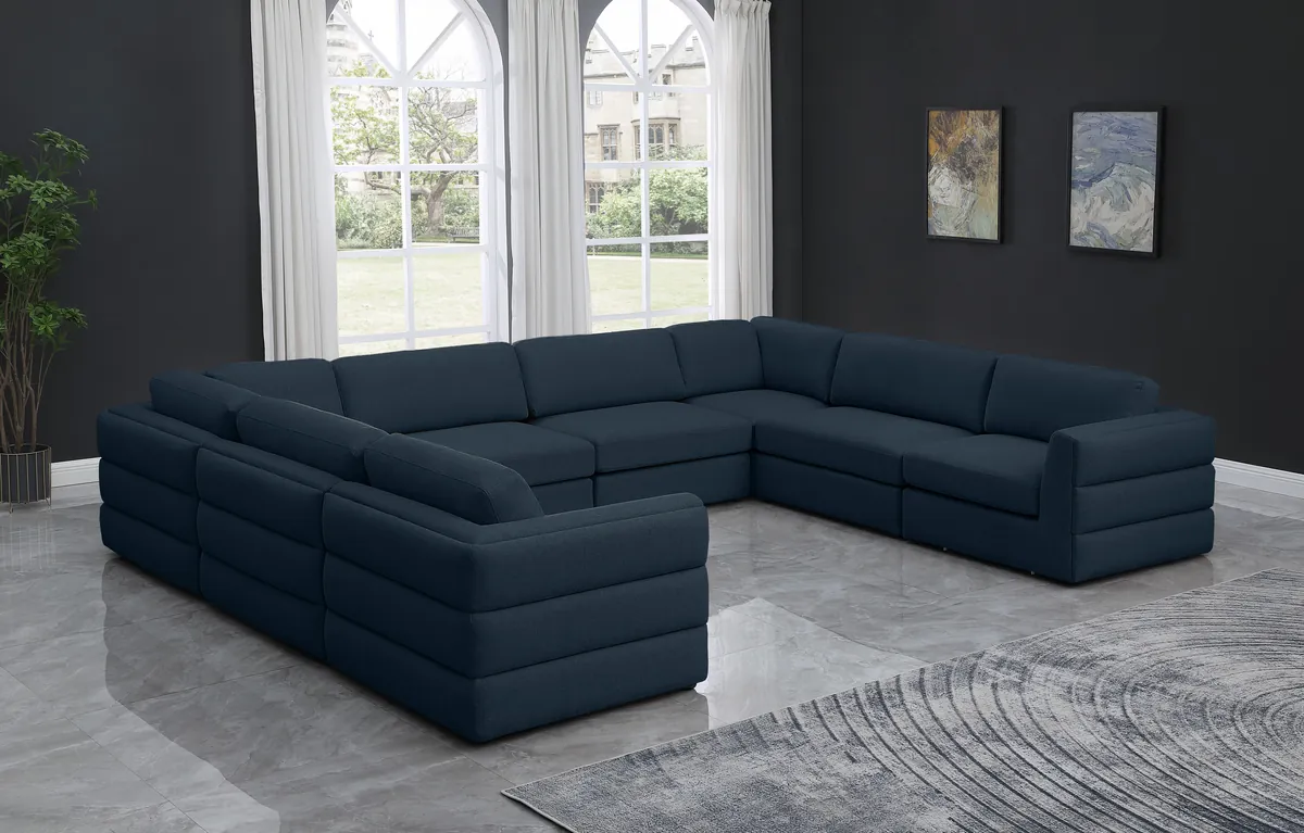 Beckham - 8 Piece Modular Sectional - Navy - View 2