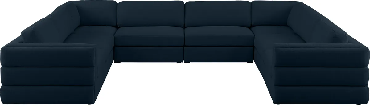 Beckham - 8 Piece Modular Sectional - Navy
