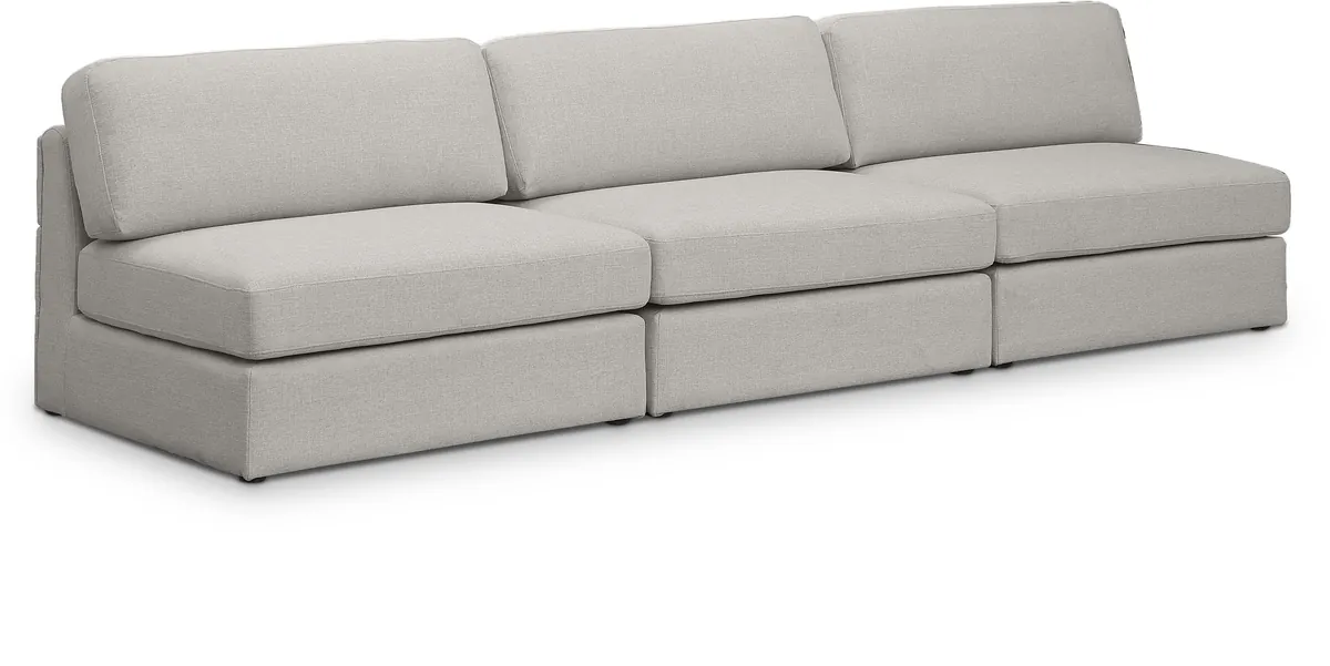 Beckham - Modular 3 Seat Armless Sofa - Beige