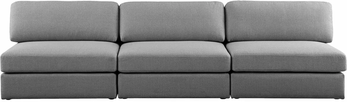 Beckham - Modular 3 Seat Armless Sofa - Gray