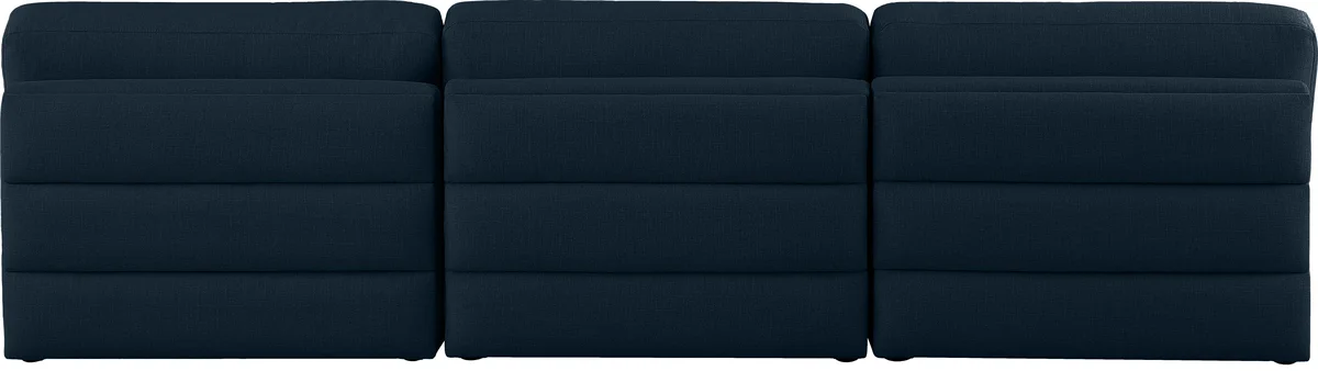 Beckham - Modular 3 Seat Armless Sofa - Navy