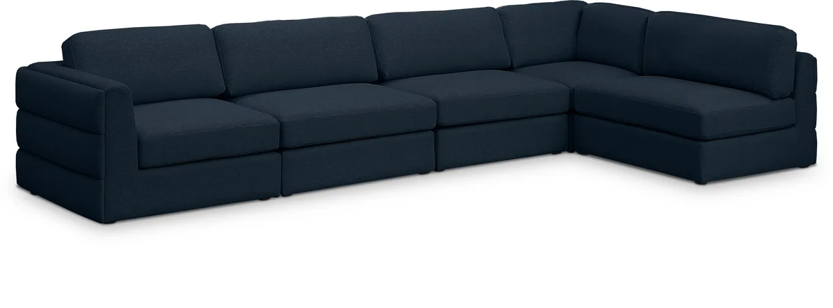 Beckham - 5 Piece Modular Sectional - Navy