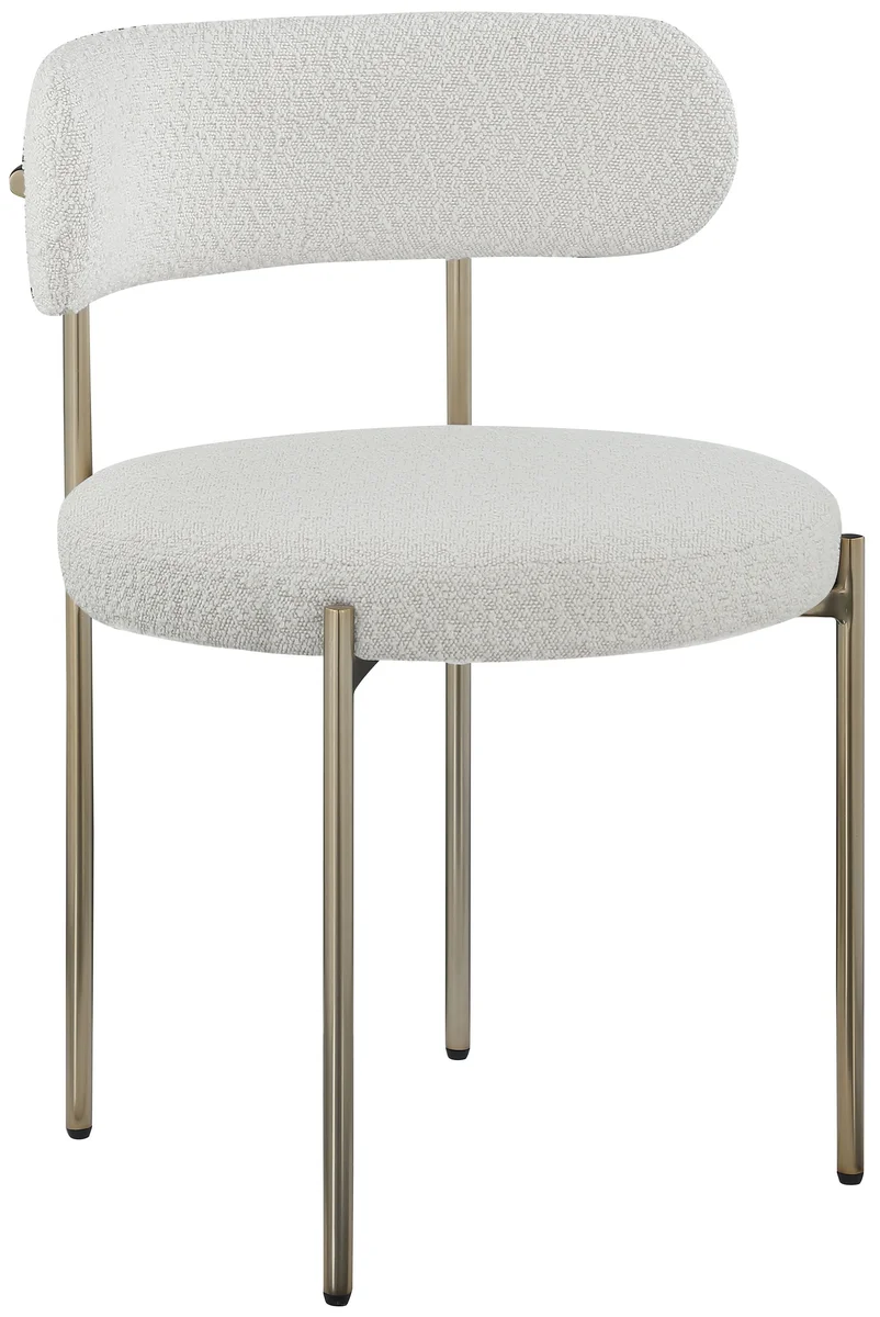 Beacon - Boucle Fabric Dining Chair (Set of 2) - Cream
