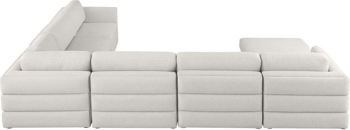 Beckham - 7 Piece Modular Sectional With Chaise - Beige