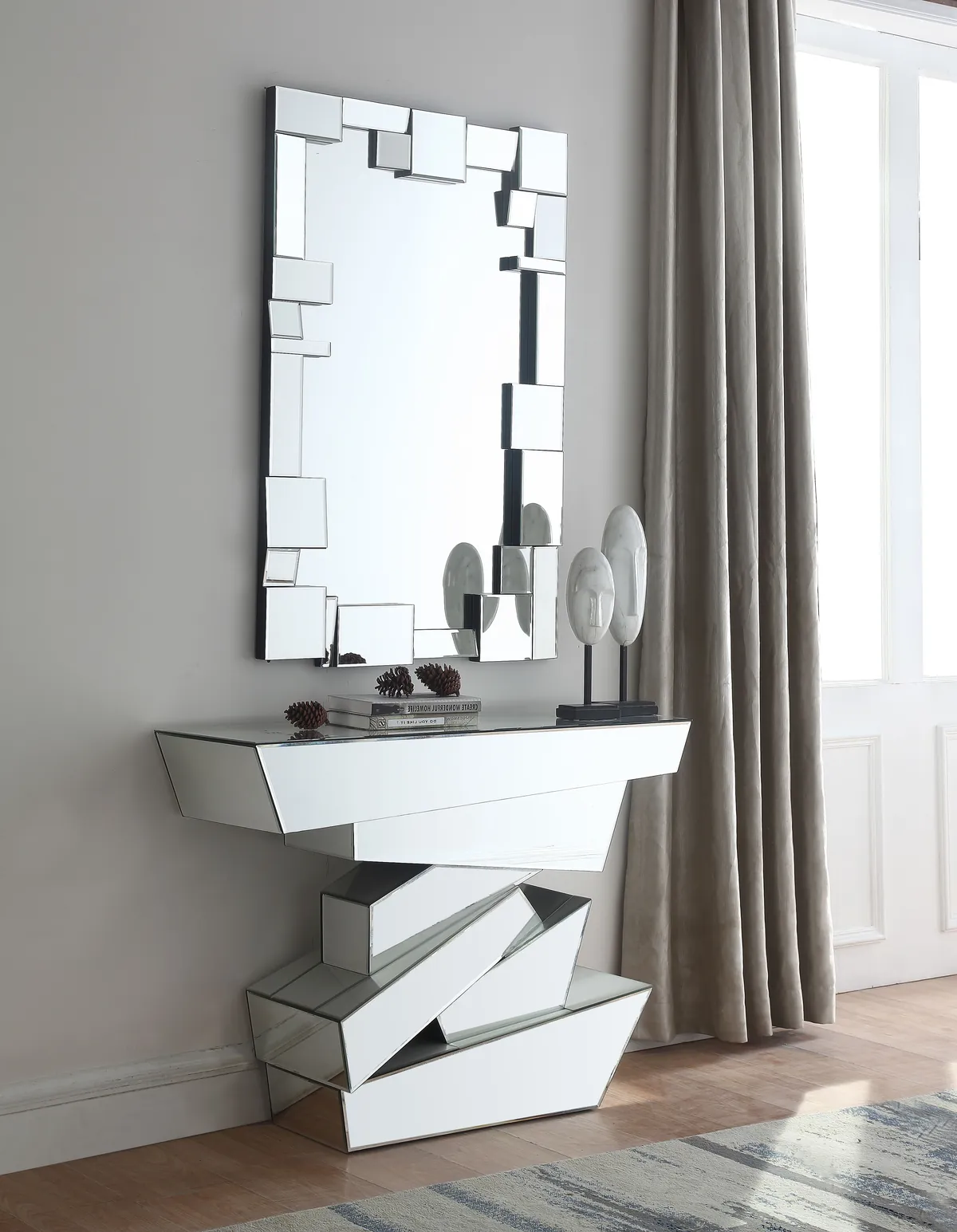 Jade - Console Table - Pearl Silver - View 2