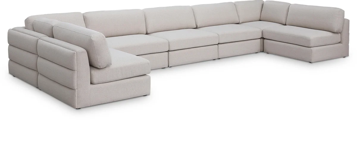 Beckham - 7 Piece Modular Sectional - Beige