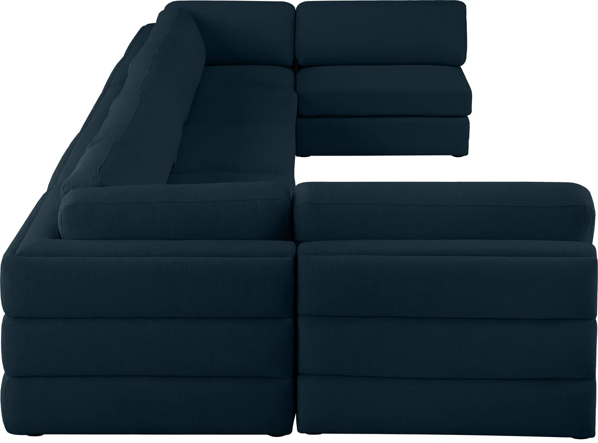 Beckham - 7 Piece Modular Sectional - Navy