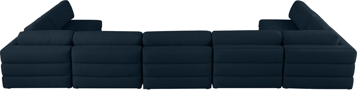 Beckham - 7 Piece Modular Sectional - Navy