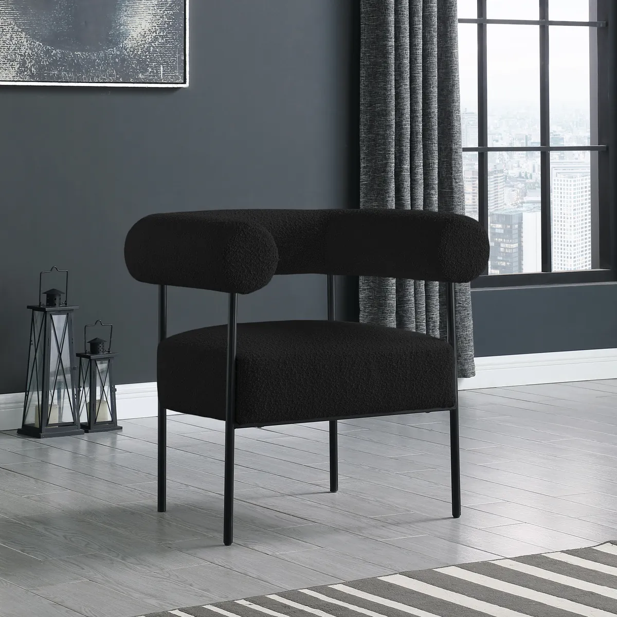 Blake - Accent Chair - Black - View 2