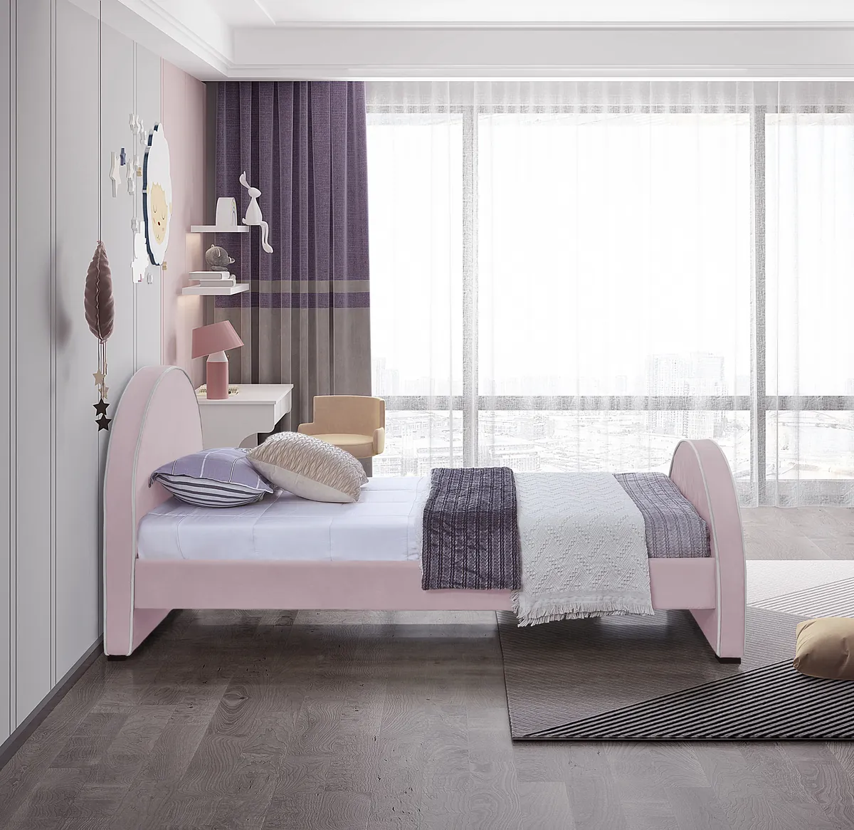 Brody - Twin Bed - Pink