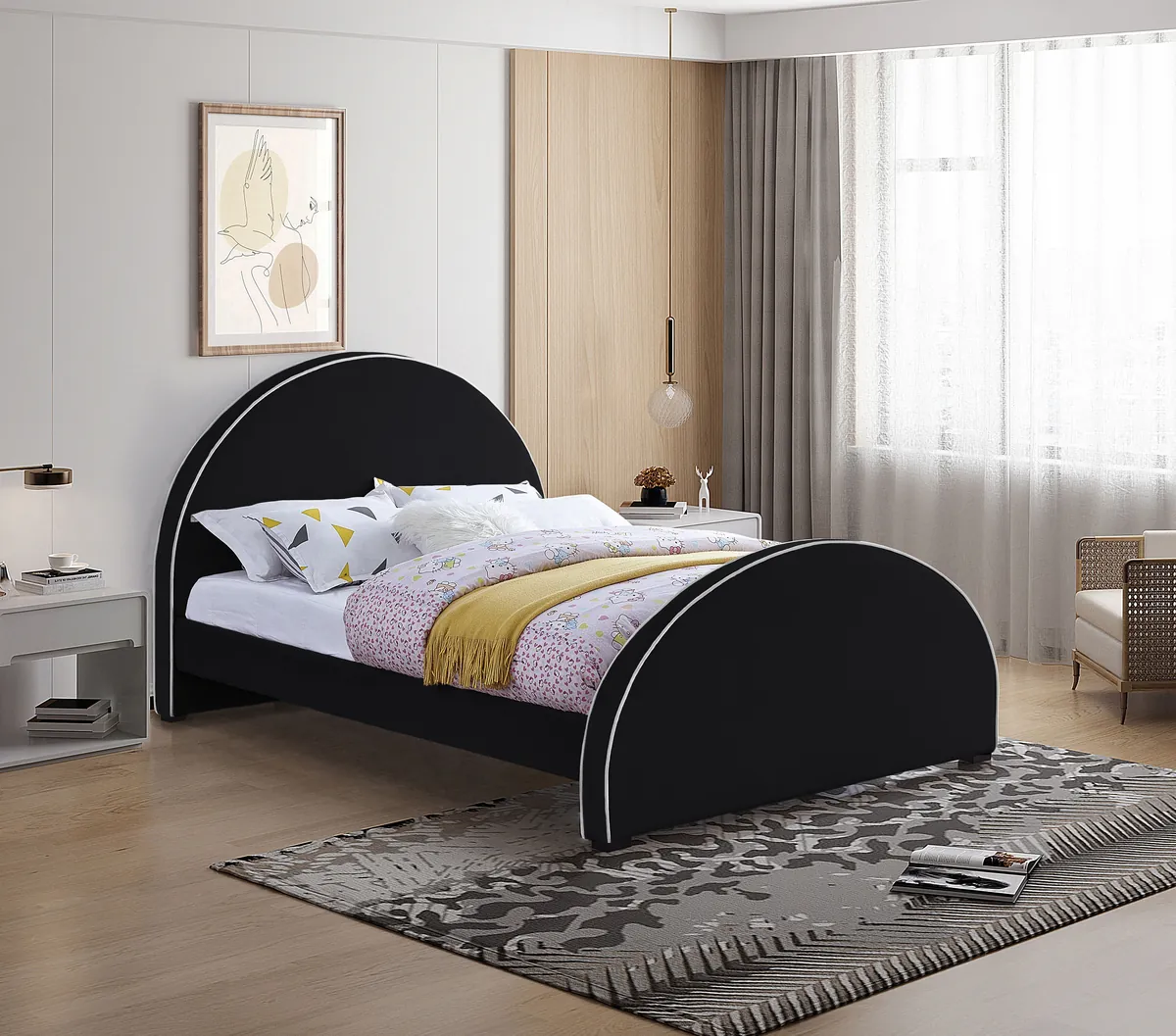 Brody - Queen Bed - Black - View 2