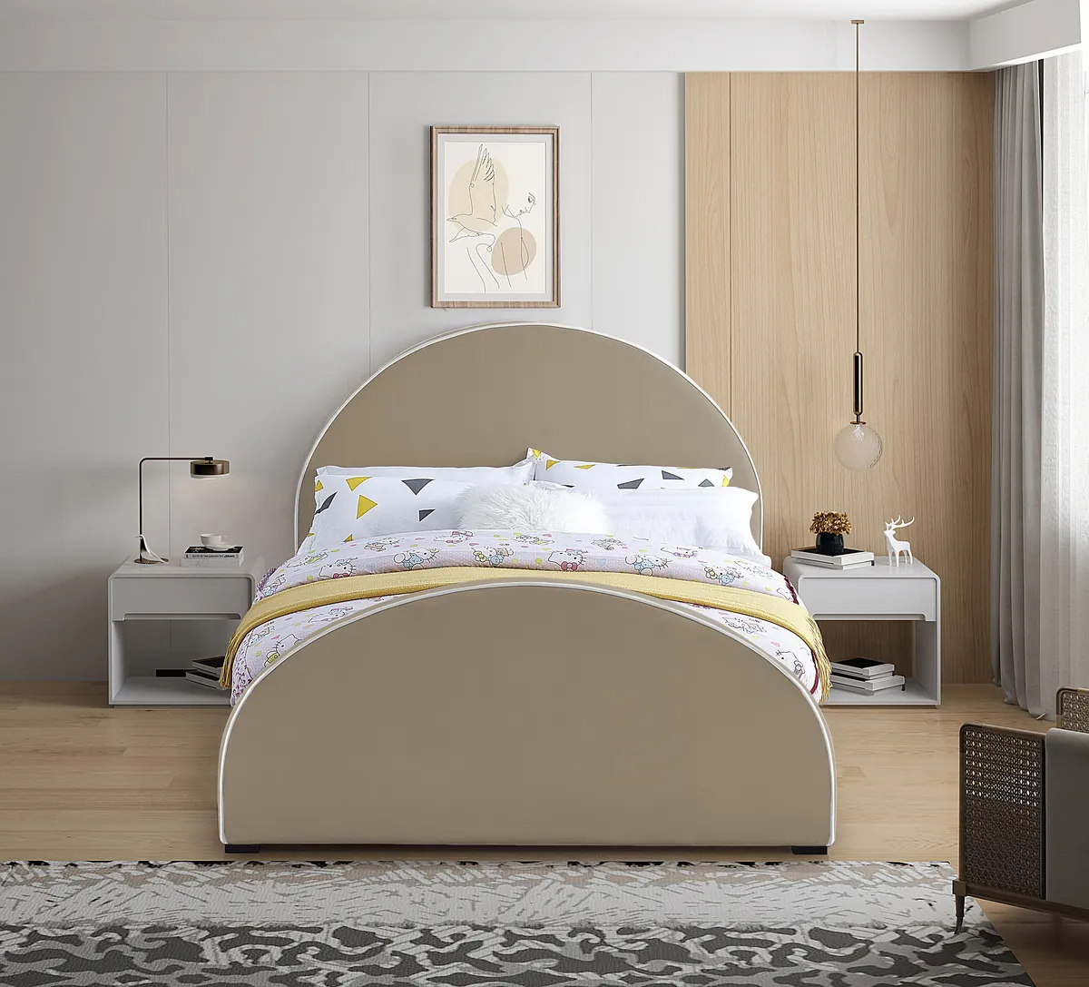 Brody - King Bed - Beige