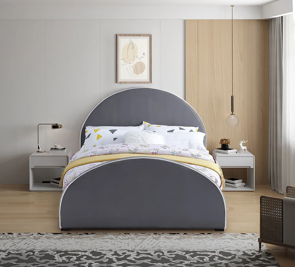 Brody - King Bed - Gray