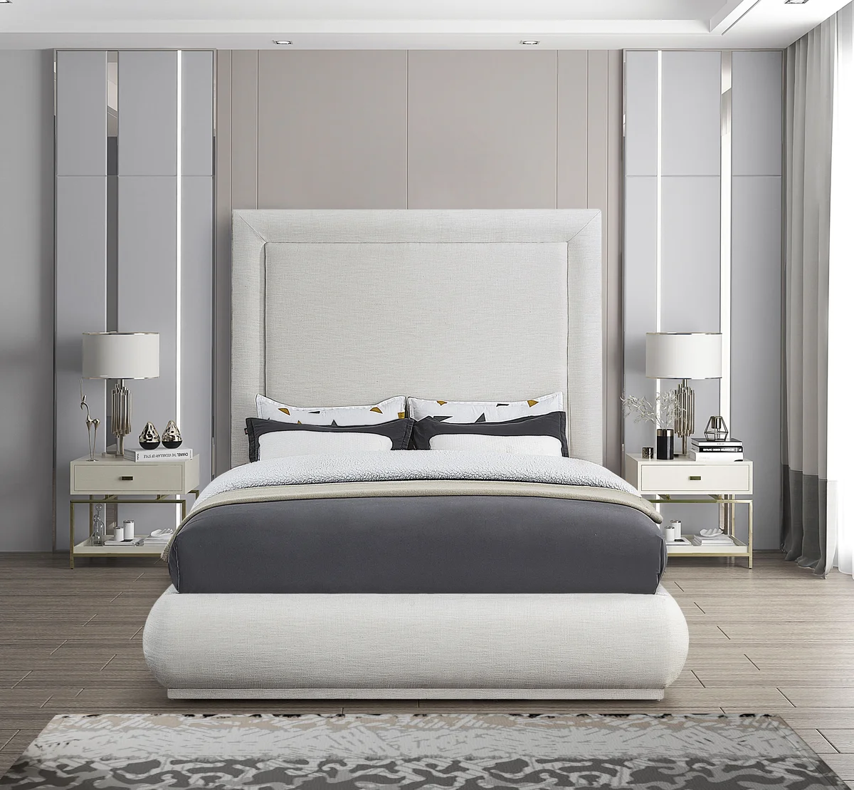 Brooke - King Bed - Cream