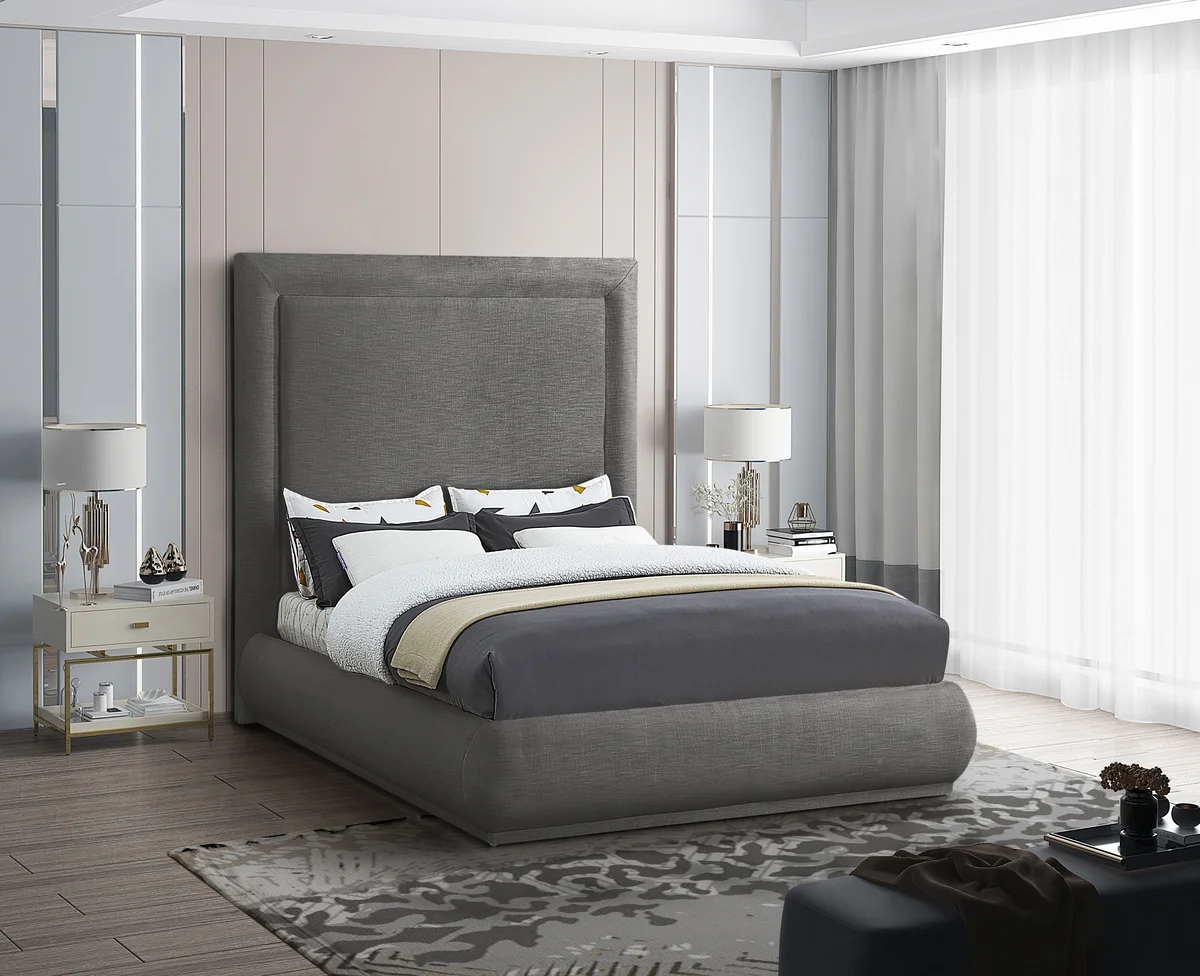 Brooke - Queen Bed - Gray - View 2