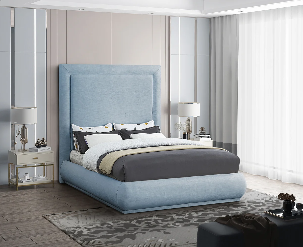 Brooke - King Bed - Light Blue - View 2