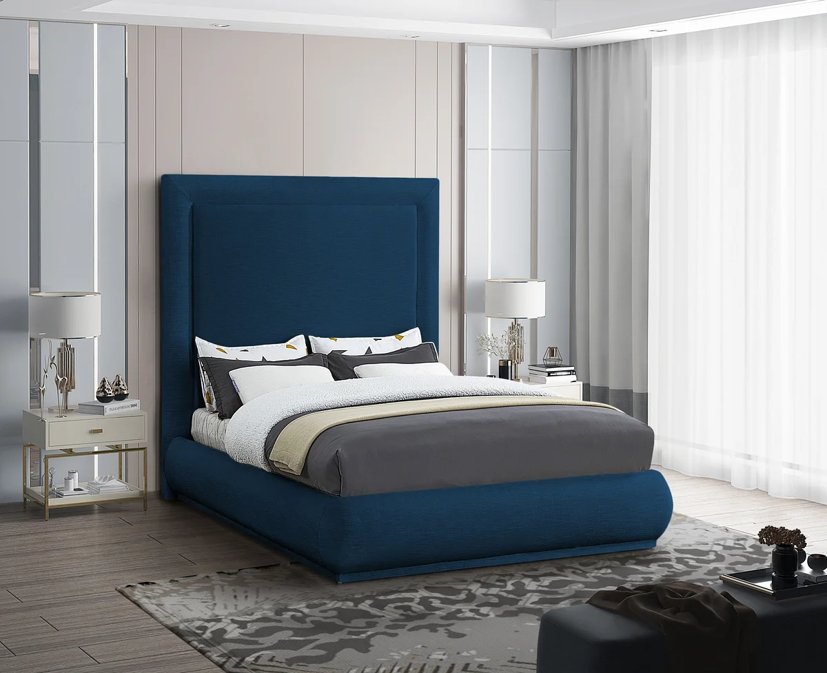Brooke - Queen Bed - Navy - View 2