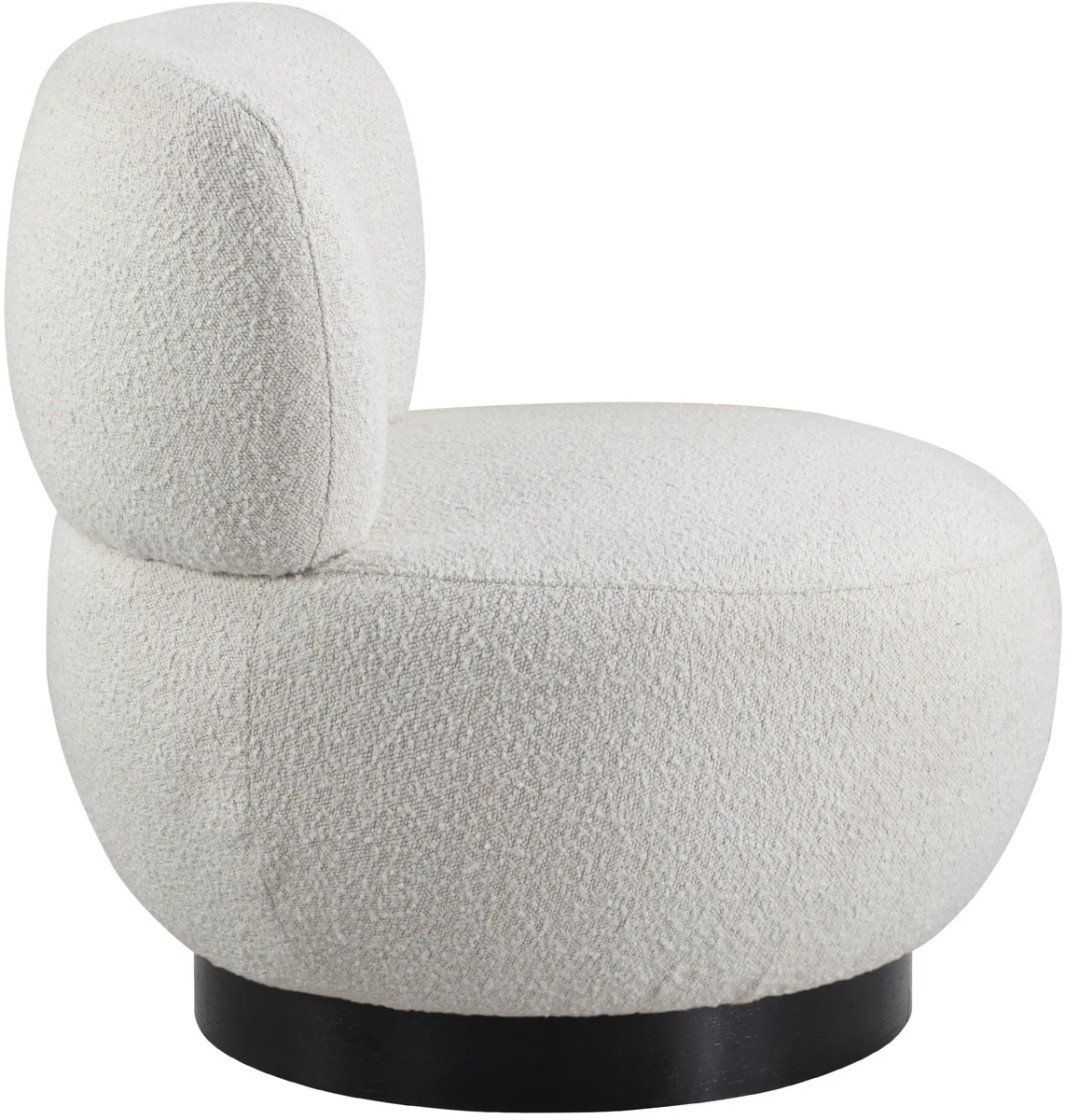 Calais - Accent Chair With Black Base - Cream