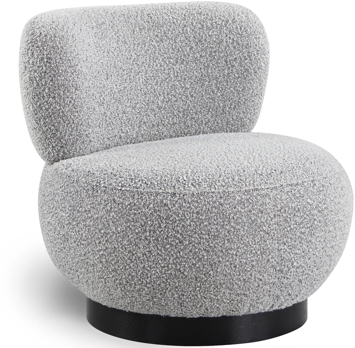 Calais - Accent Chair With Black Base - Gray