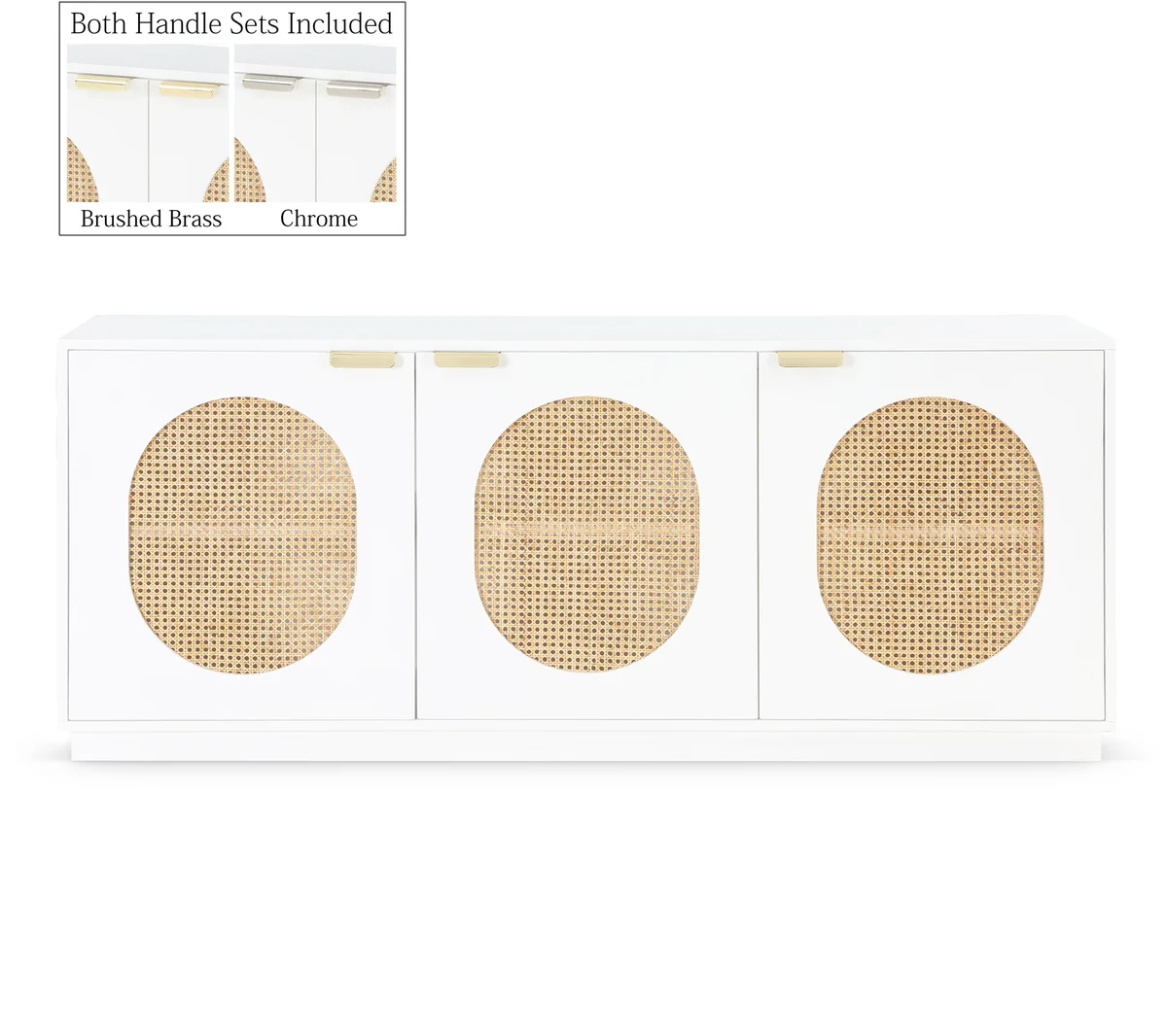 Cane - Sideboard / Buffet - White