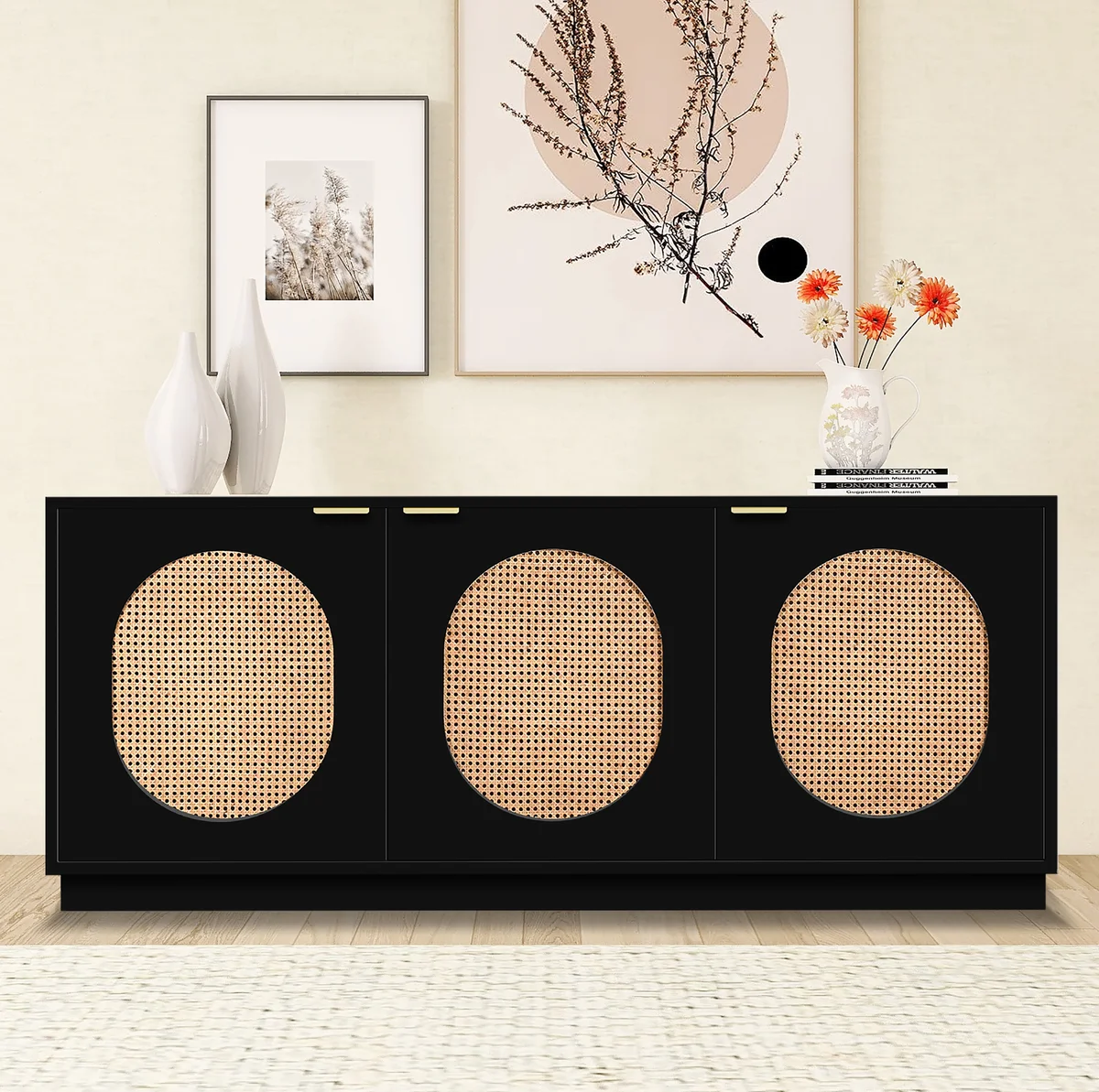 Cane - Sideboard / Buffet - Black