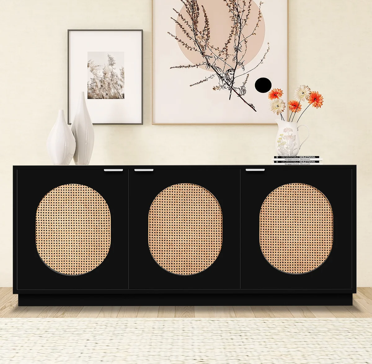 Cane - Sideboard / Buffet - Black