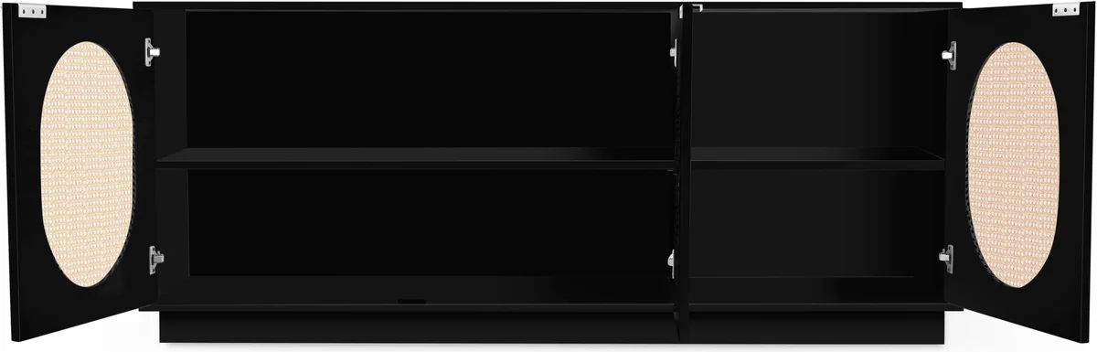 Cane - Sideboard / Buffet - Black