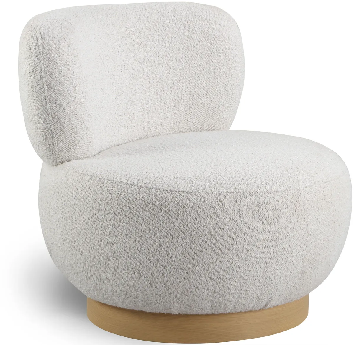 Calais - Accent Chair With Natural Base - Cream