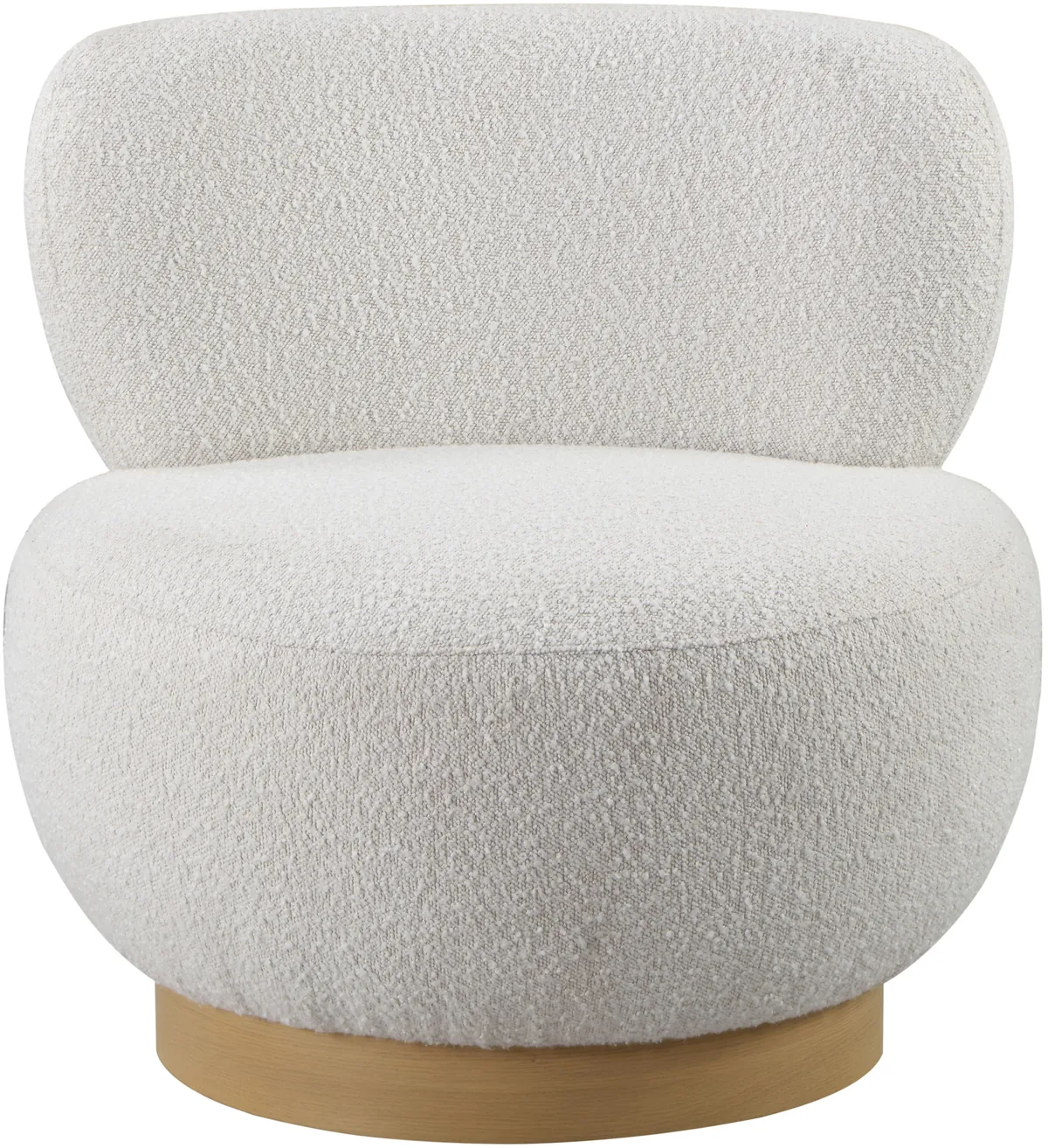 Calais - Accent Chair With Natural Base - Cream