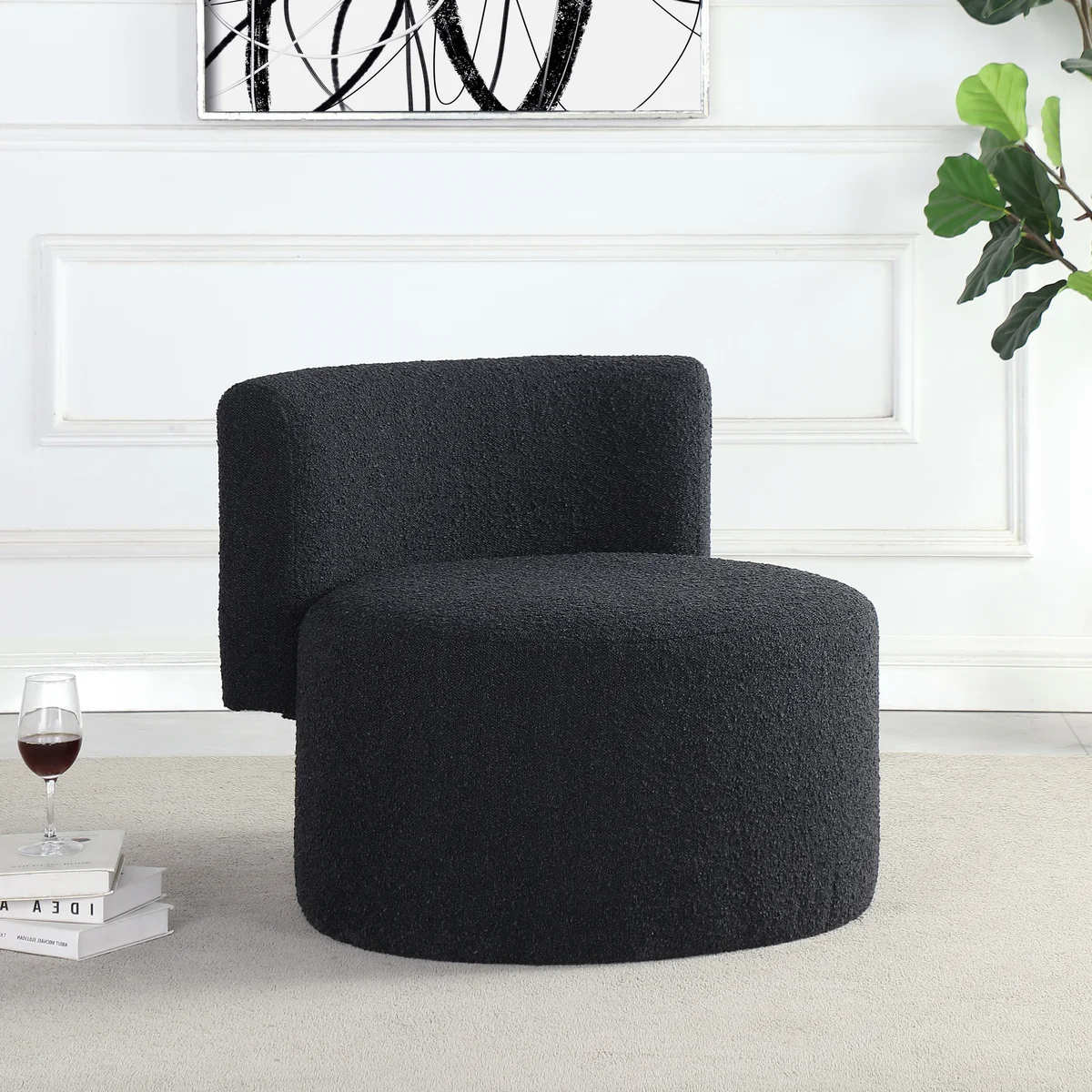 Como - Accent Chair - Black - View 2