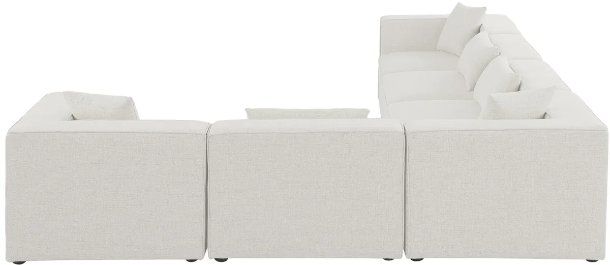 Cube - Linen 6 Piece Modular Corner Sectional - Cream