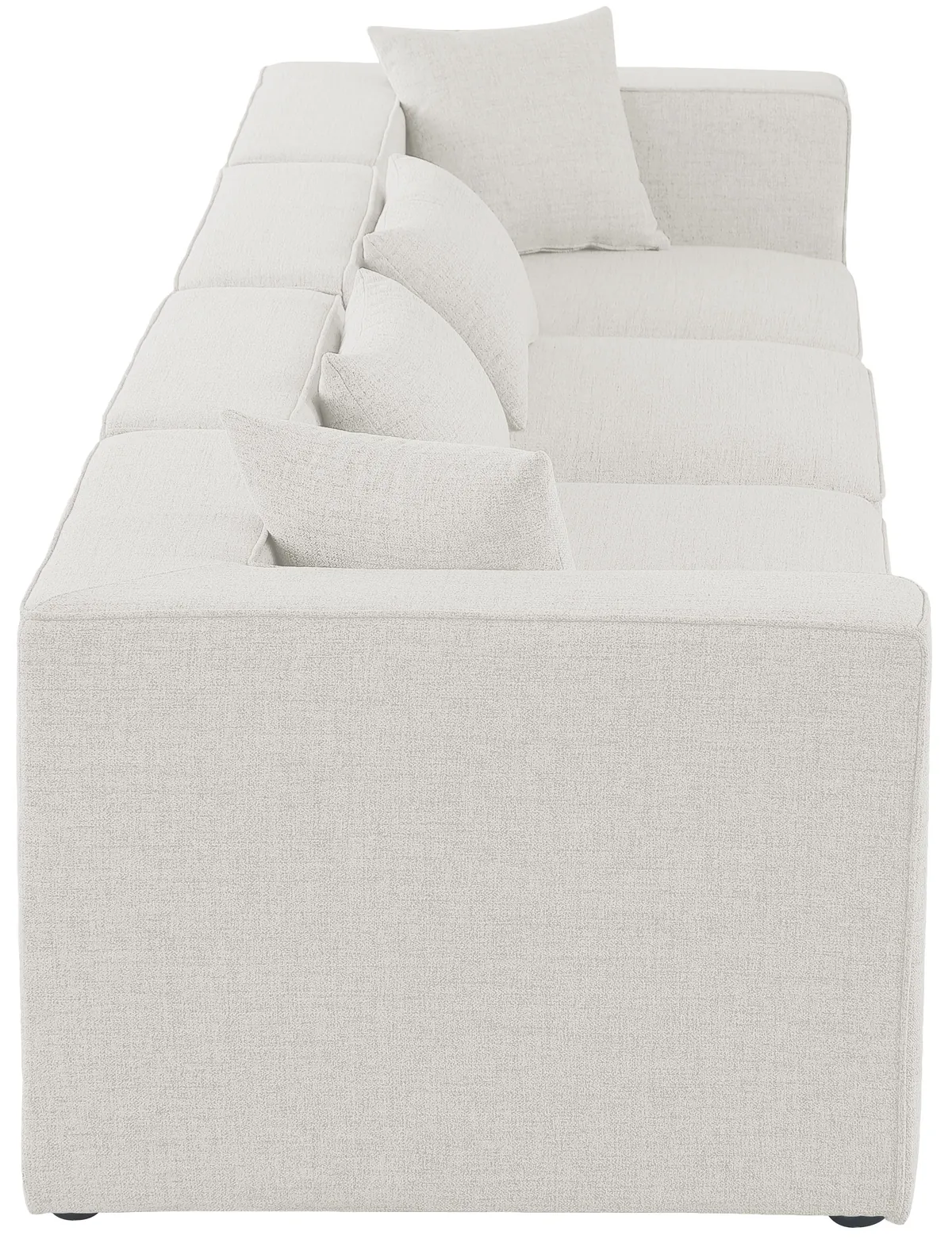 Cube - Linen Modular 4 Seat Sofa - Cream