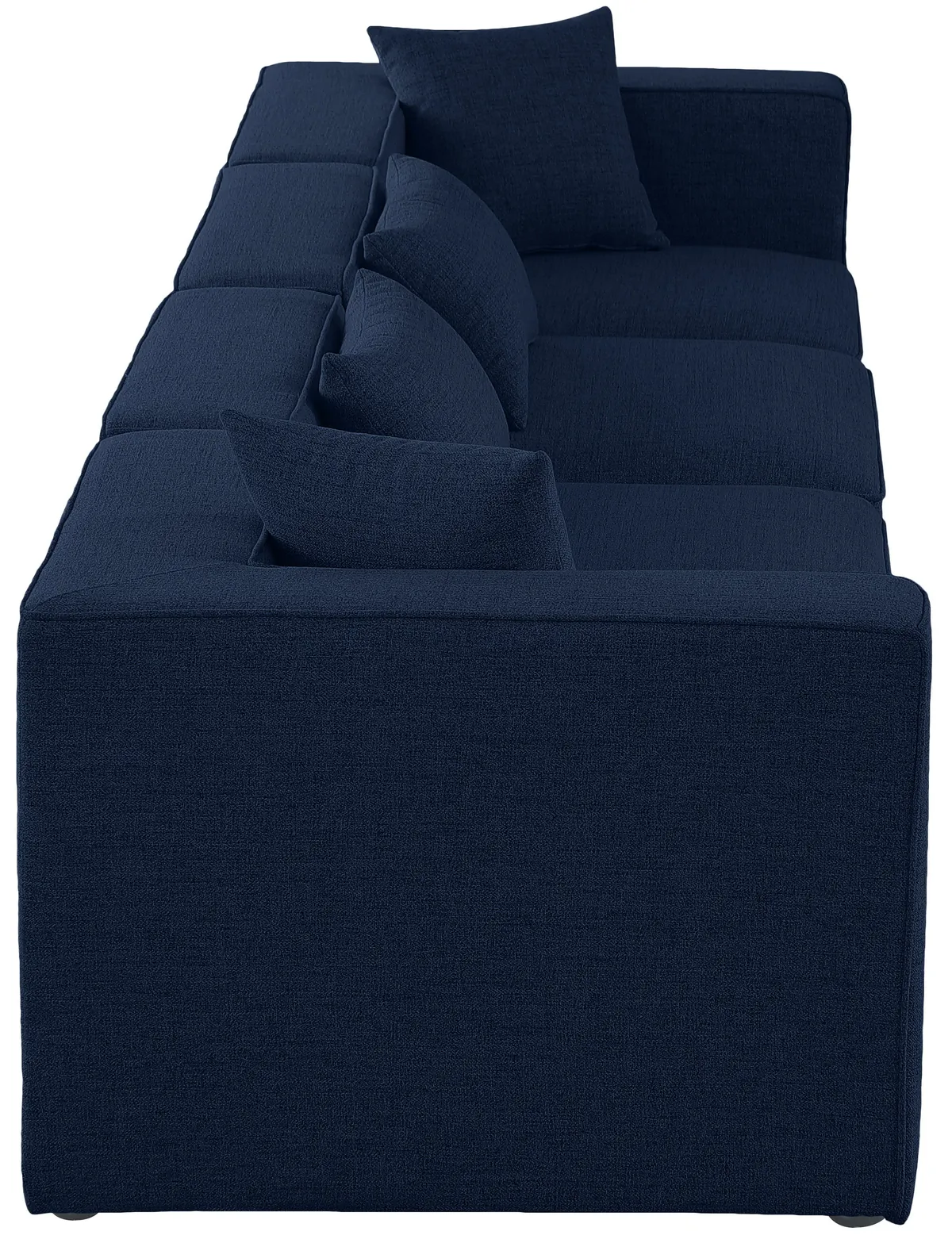 Cube - Linen Modular 4 Seat Sofa - Navy