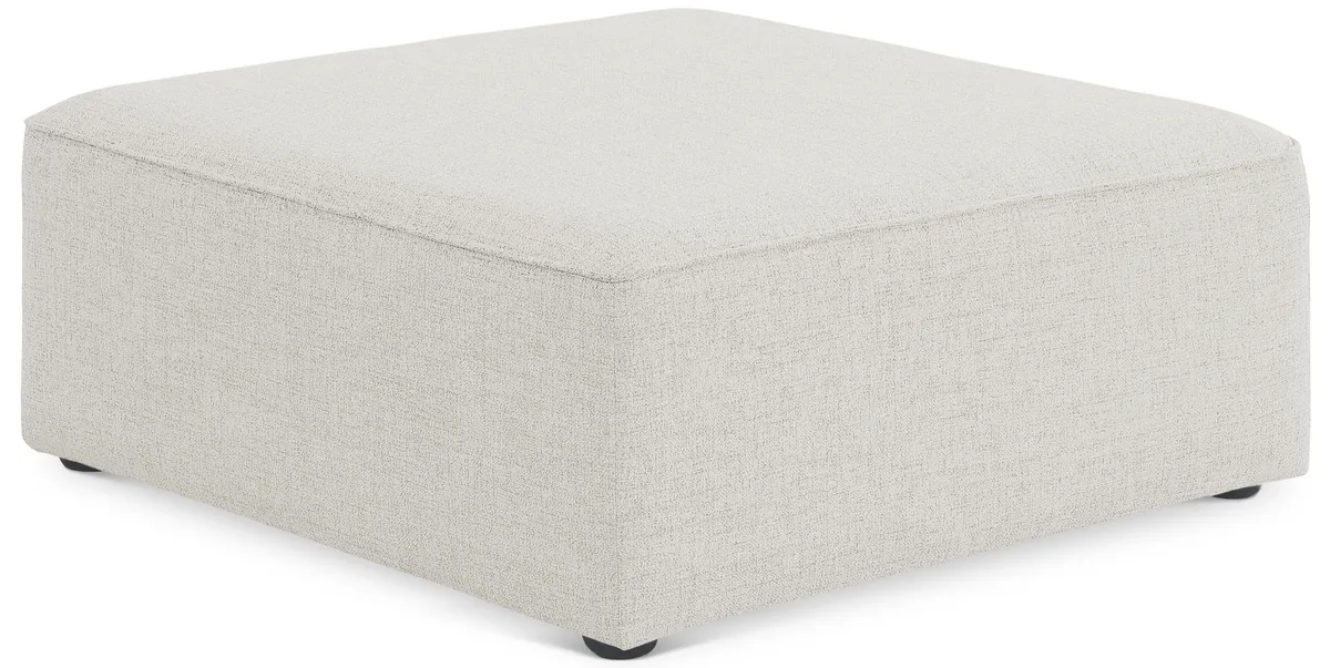 Cube - Linen Ottoman - Cream
