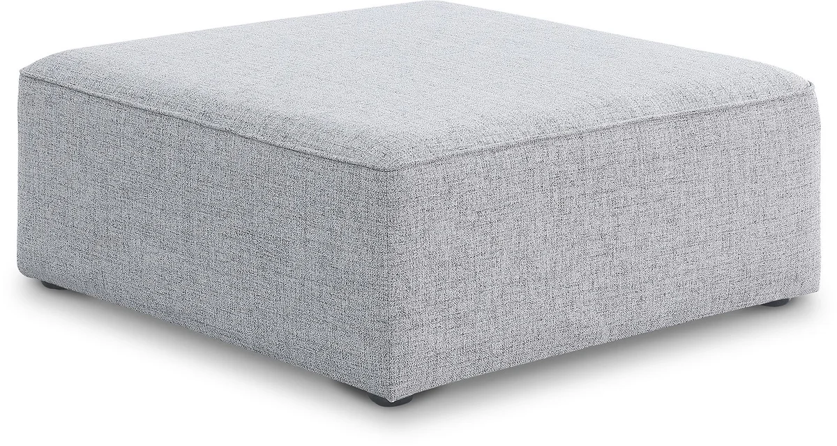 Cube - Linen Ottoman - Gray
