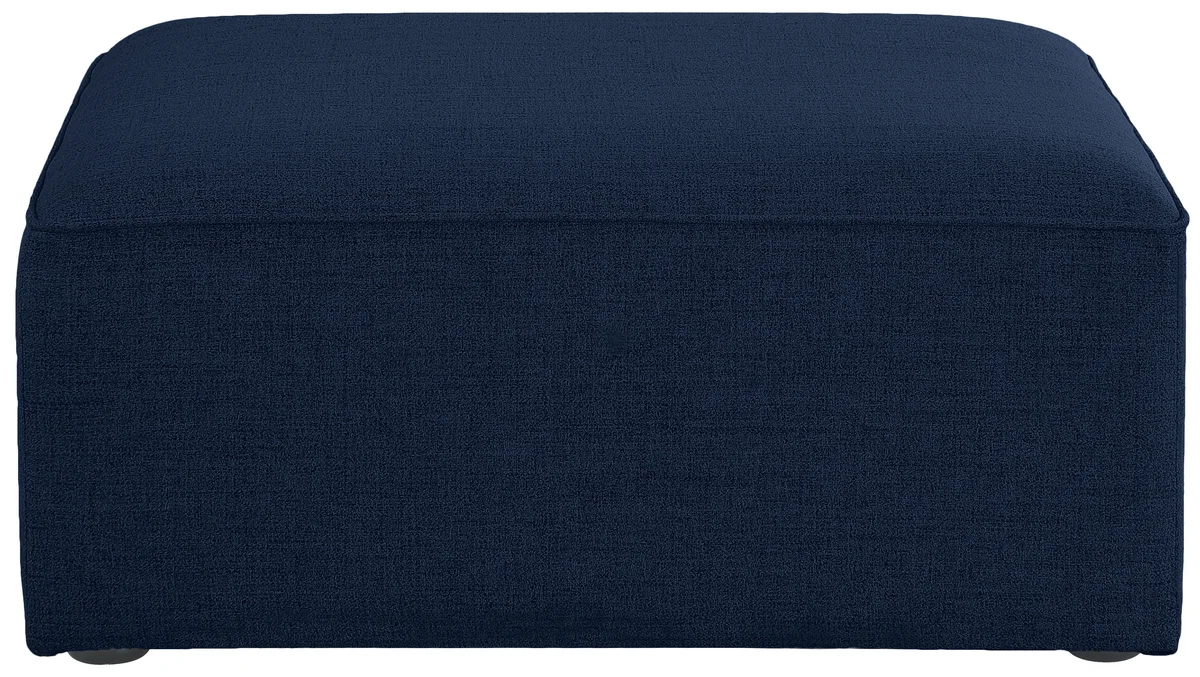 Cube - Linen Ottoman - Navy