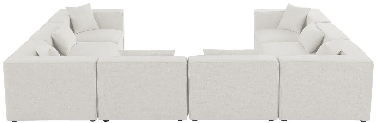 Cube - Linen 8 Piece Modular Sectional - Cream