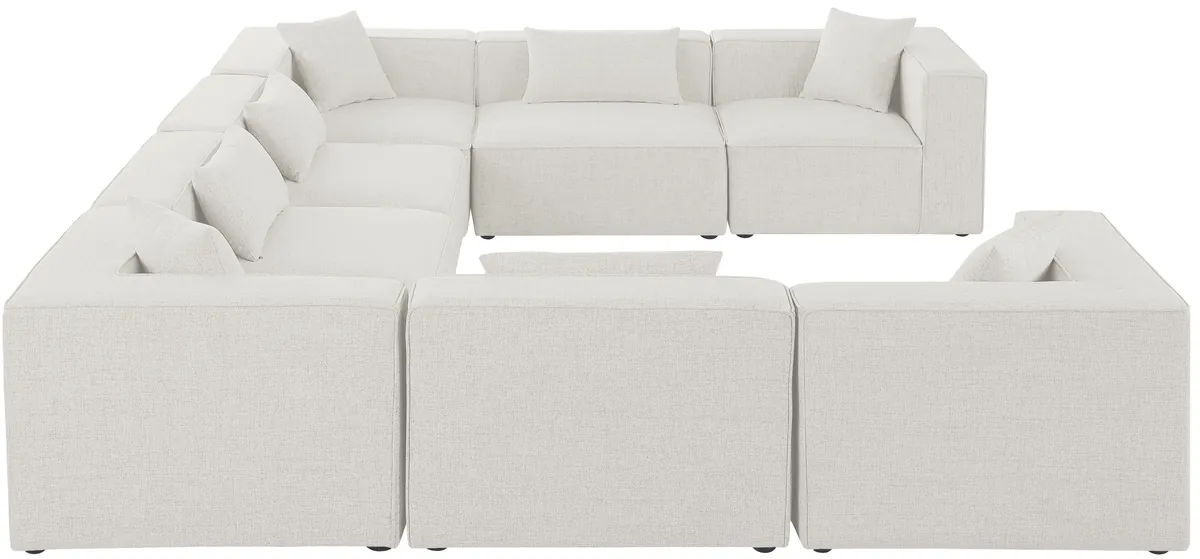 Cube - Linen 8 Piece Modular Sectional - Cream