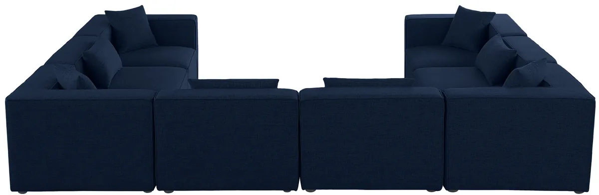 Cube - Linen 8 Piece Modular Sectional - Navy