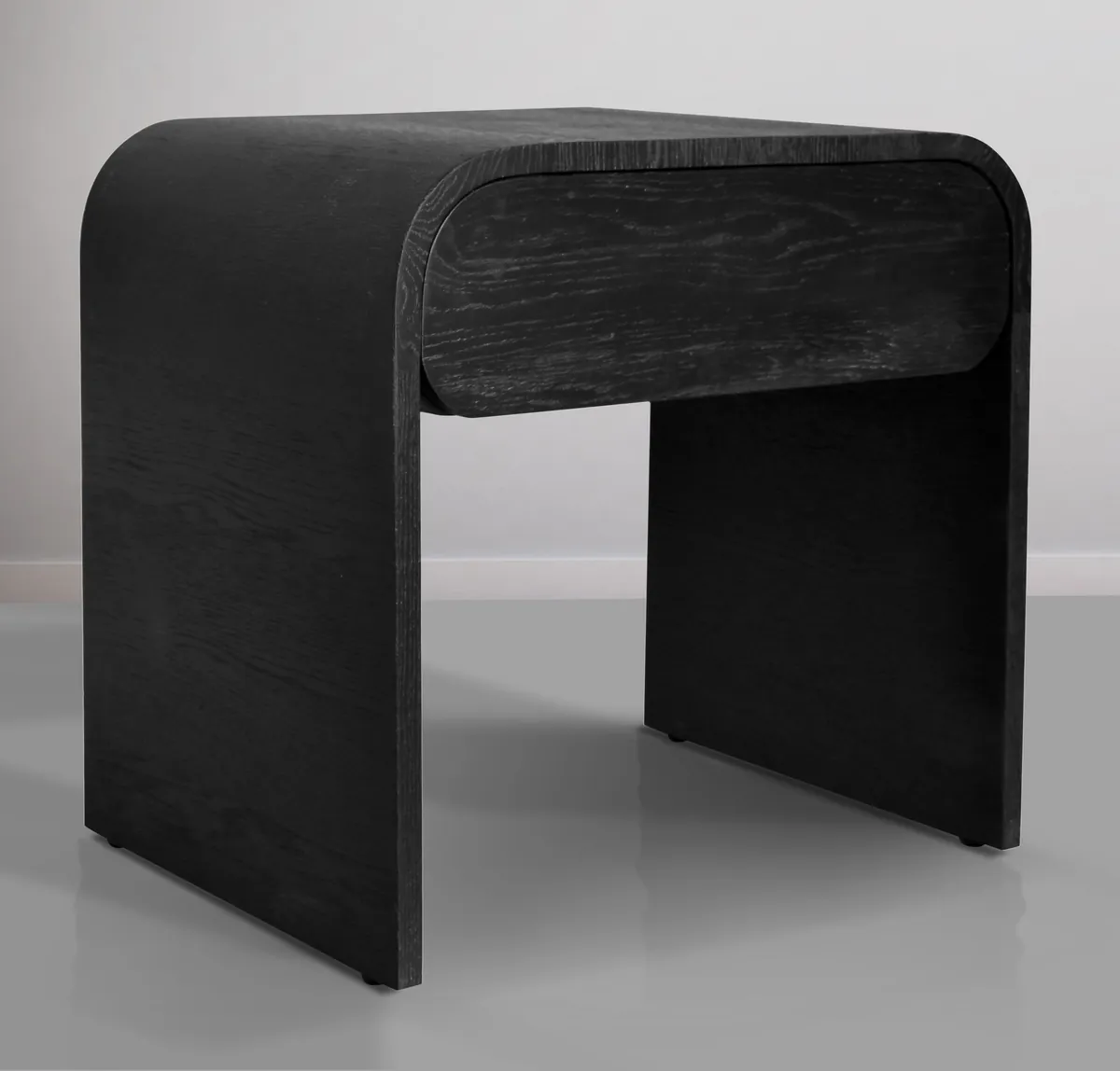 Cresthill - Night Stand - Black Oak - View 2