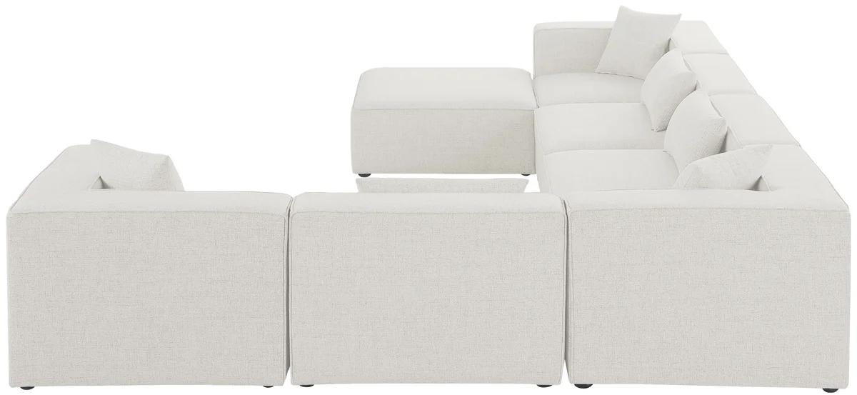 Cube - Linen 7 Piece Modular Sectional - Cream