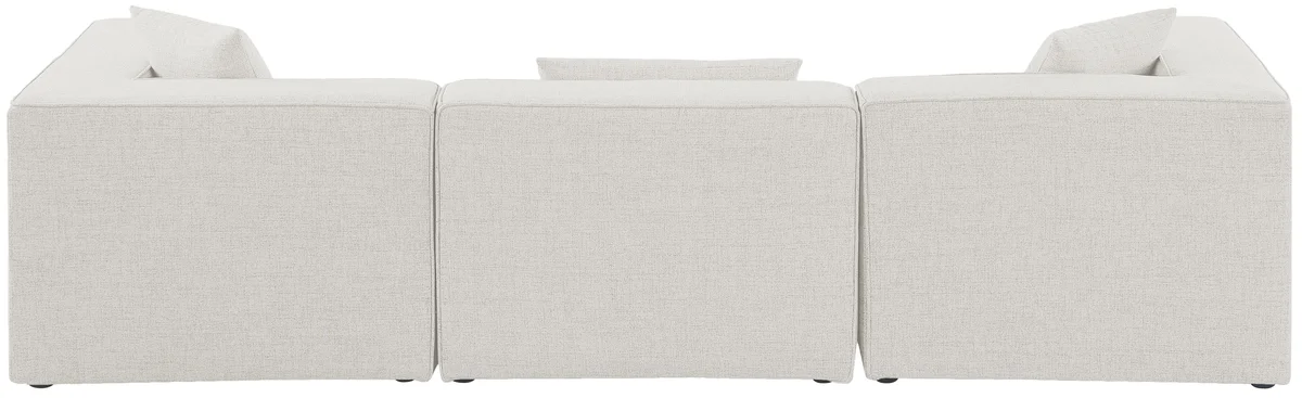 Cube - Linen Modular 3 Seat Sofa - Cream