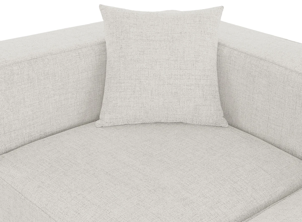 Cube - Linen Corner Chair - Cream